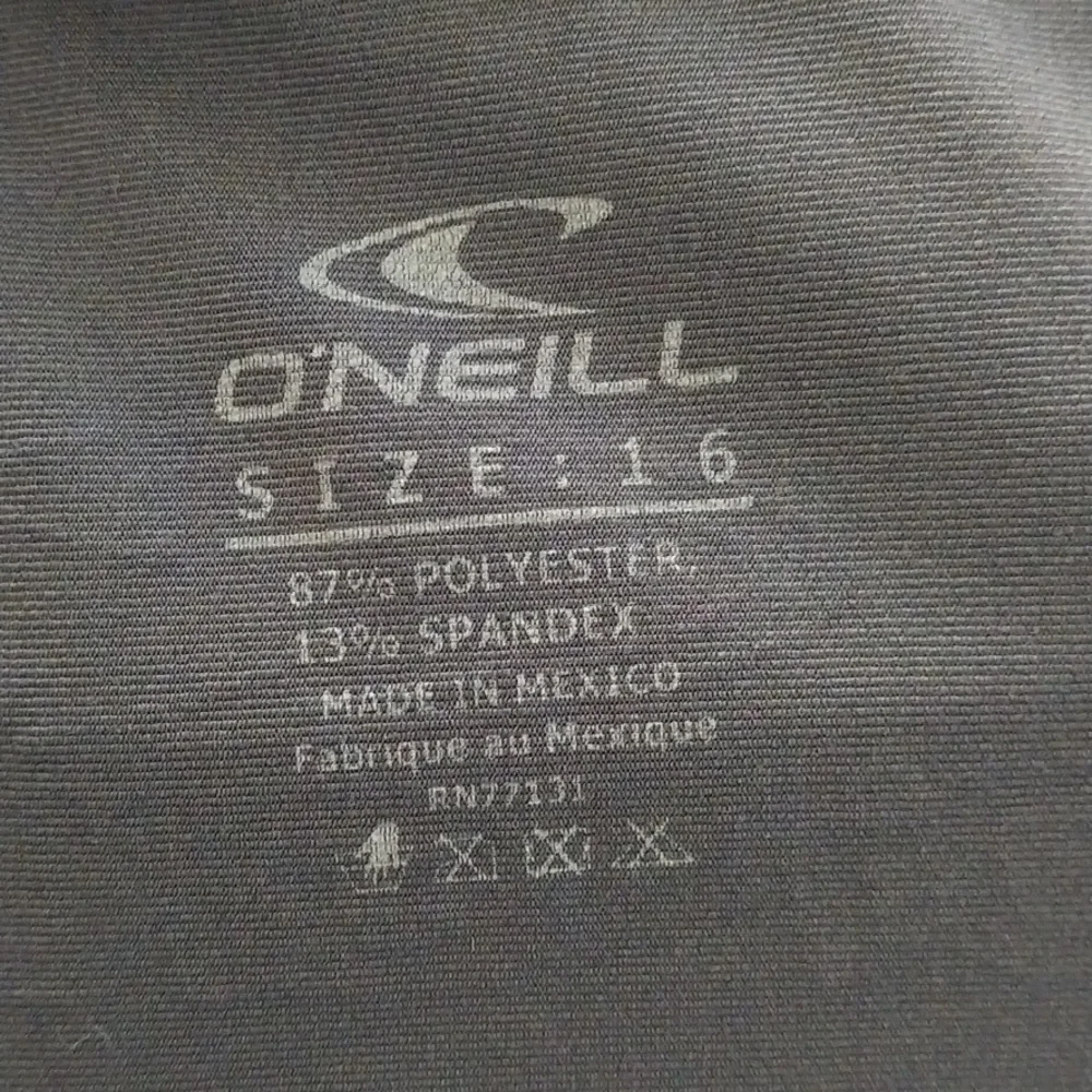 O'niell Kid's Gray Logo Rashguard size 18